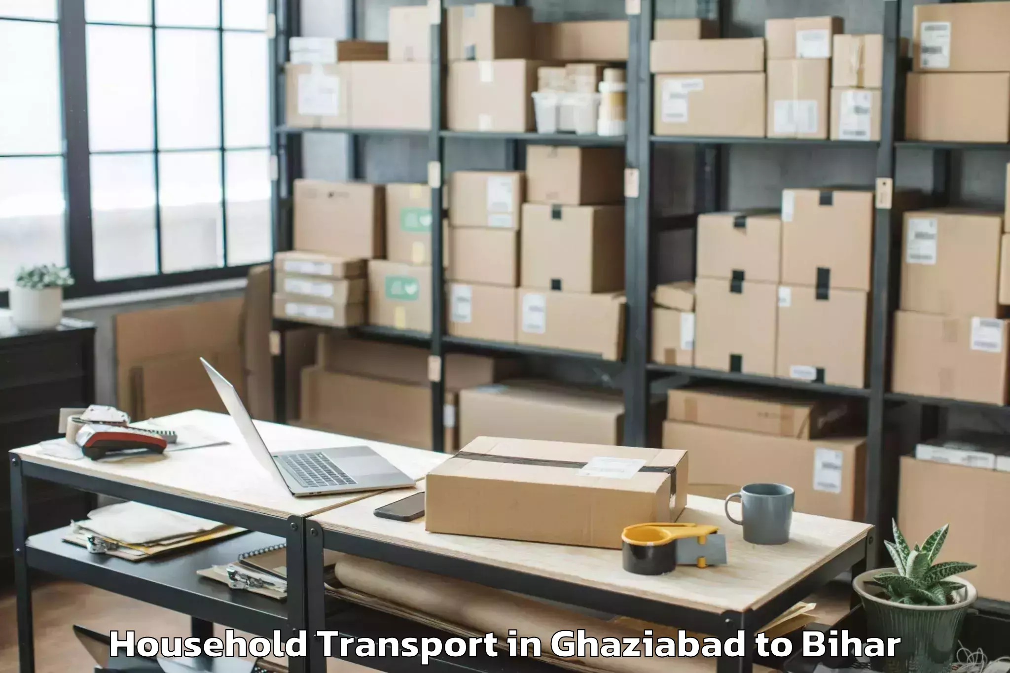 Easy Ghaziabad to Lauria Nandangarh Household Transport Booking